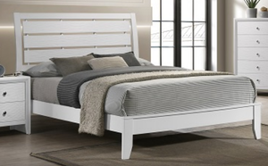 SETB4710 EVAN WHITE QUEEN OR KING SIZE BED