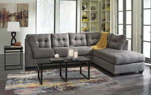 Ashley 452 Sectional RAF Chaise - Charcoal