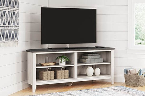 W287-56 Corner TV Stand 58"L