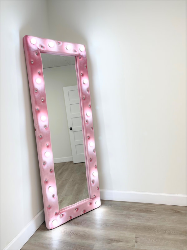 PRINCESS PINK FLOOR MIRROR