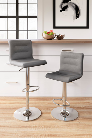 D121-830 Gray Swivel Barstool