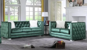 S4112 Paris II (Green) 2 Piece Living Room Set