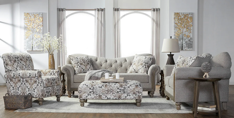 S8725 Sandstone Oyster Sofa and Loveseat