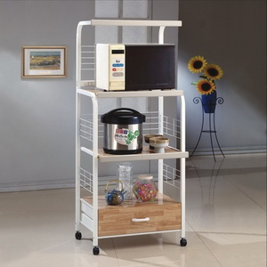 1304WH KITCHEN SHELF ON CASTERS WHITE