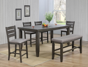 2752GY-6 PIECE BARDSTOWN GREY COUNTER HEIGHT DINING SET