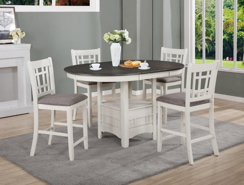 2795-5 PIECE HARTWELL COUNTER HEIGHT DINING SET AVAILABLE IN  CHALK/GREY OR LIGHT GREY