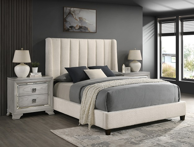 5264WH-ALL AGNES BED WHITE AVAILABLE IN QUEEN AND KING SIZES