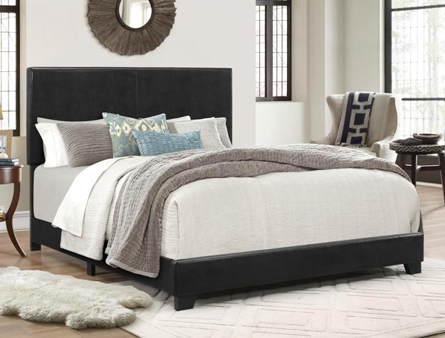 Erin Bed Available in Black PU and Grey Color