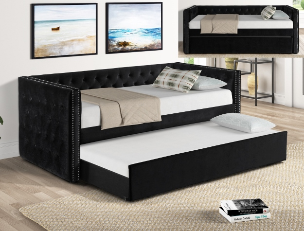 5335BK-SET TRINA BLACK DAYBED