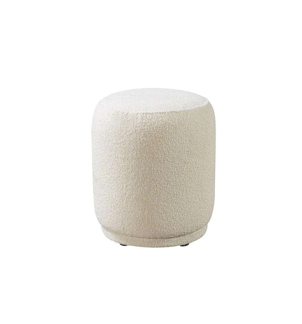 Cloe Ivory Boucle Stool