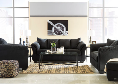 Darcy Black Living Room Set