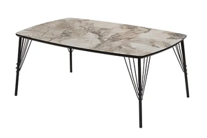 113 White Faux Marble Coffee Table