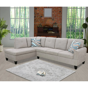 Ainehome Shaped Sectional Sofa SET, Left Hand Facing - Grey