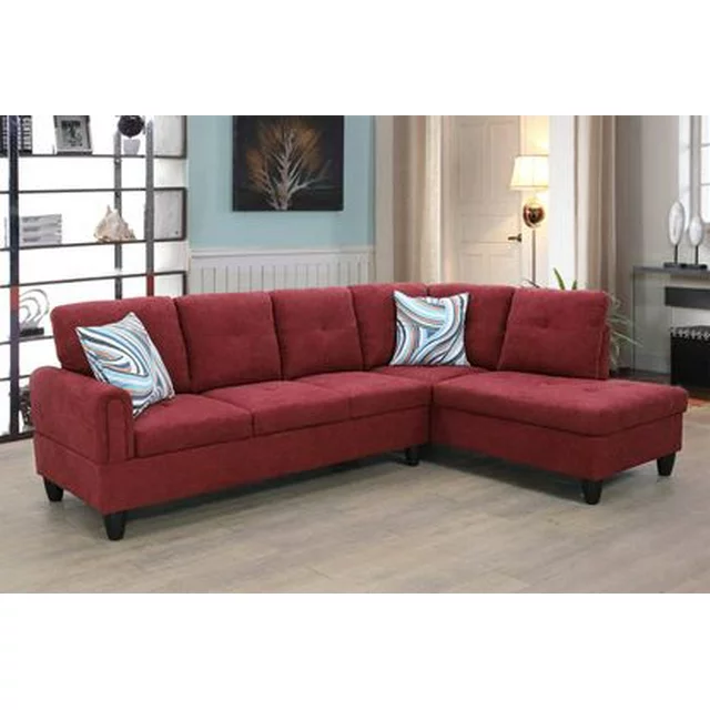Ainehome Red Sectional Sofa, 2 Pcs Living Room SET,
