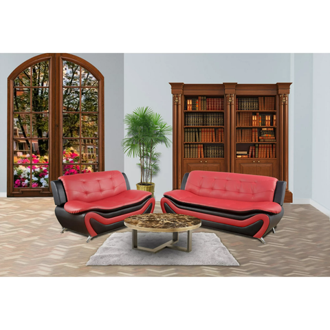 Ainehome Faux Leather Living Room Set - SOFA & LOVESEAT