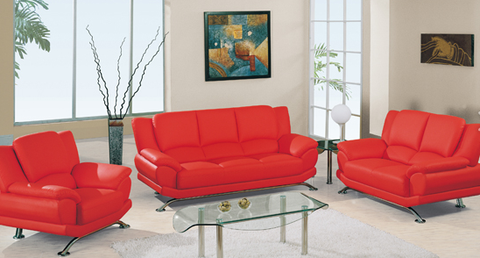 U9908 Red- Echo Leather - Sofa,Love and Chair