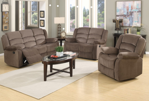 UR9824 Chocolate- Fabric- Sofa, Love and Chair