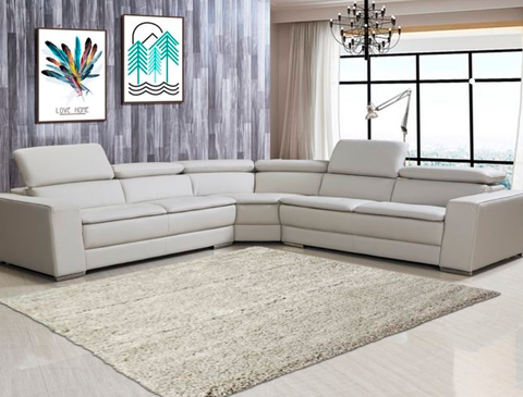 U9636 Latte- Leather Gel - Sectional