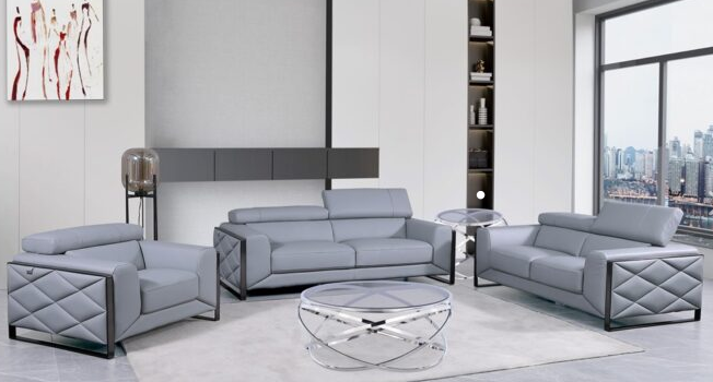 U955 Blue- Italian Top Grain Leather - Sofa, Love and Chair