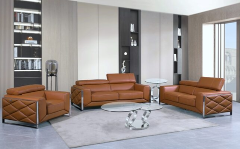 U955 Camel- Italian Top Grain Leather - Sofa, Love and Chair