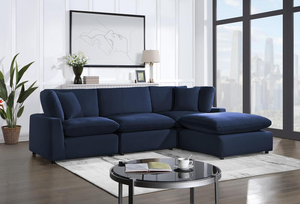 SKY Navy Velvet Modular Sectional