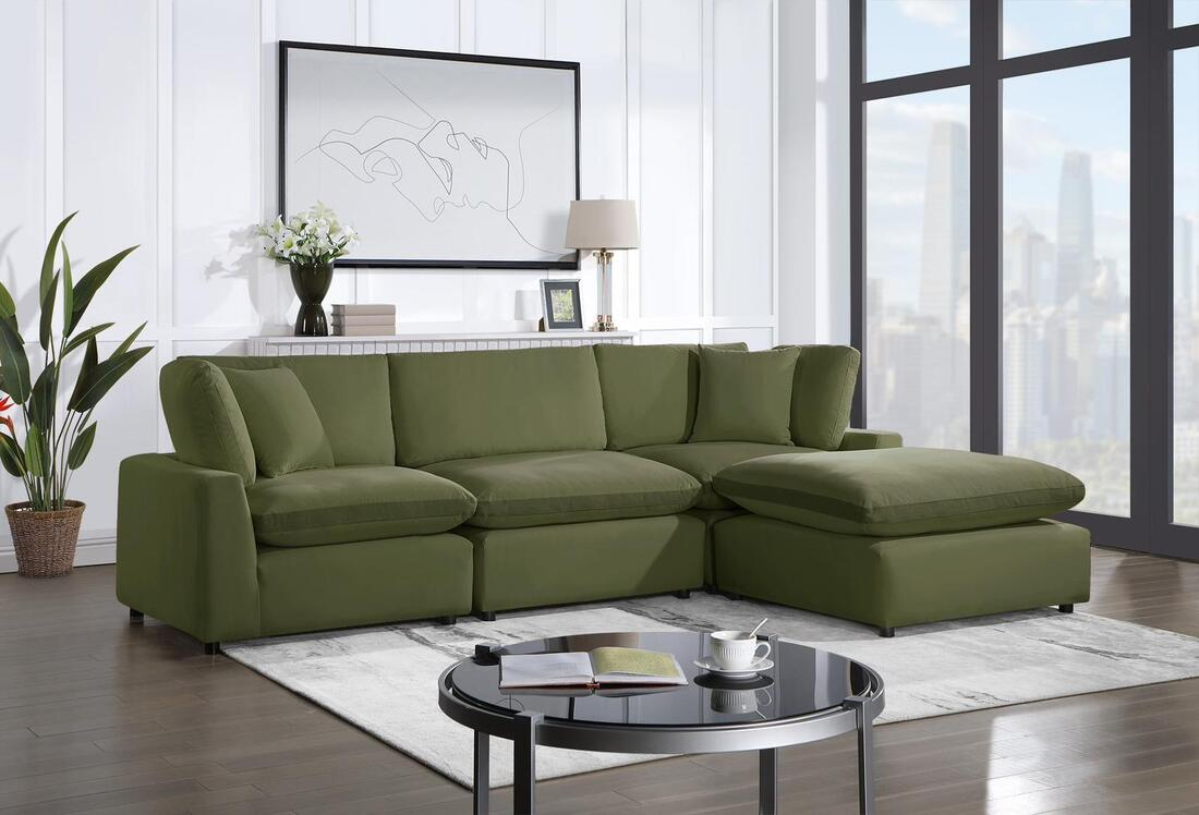 SKY Olive Velvet Modular Sectional