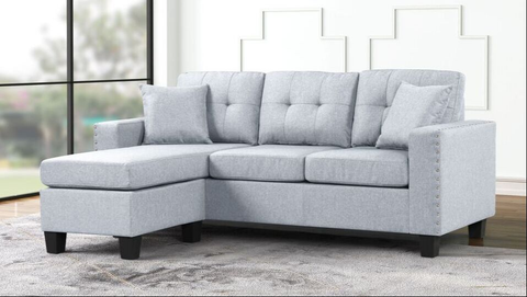 Cris Light Gray - Reversible Sectional