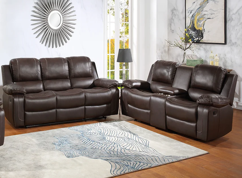 S3009 Nova (Brown)- Sofa & Loveseat