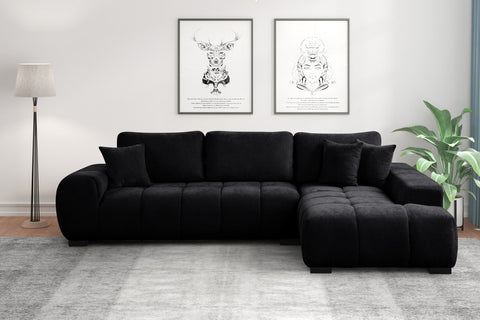 MANHATTAN2 BLACK SECTIONAL