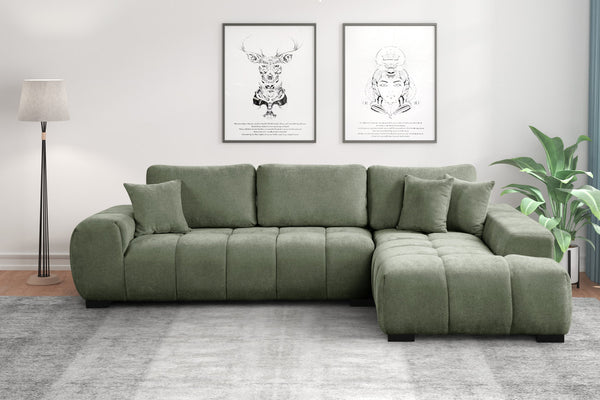 MANHATTAN2 GREEN SECTIONAL