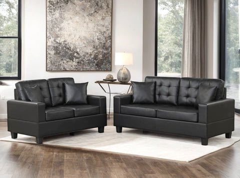 HH7855 SOFA AND LOVESEAT IN BLACK