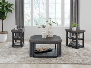 T396-13 COFFEE TABLE AND 2 END TABLES SET