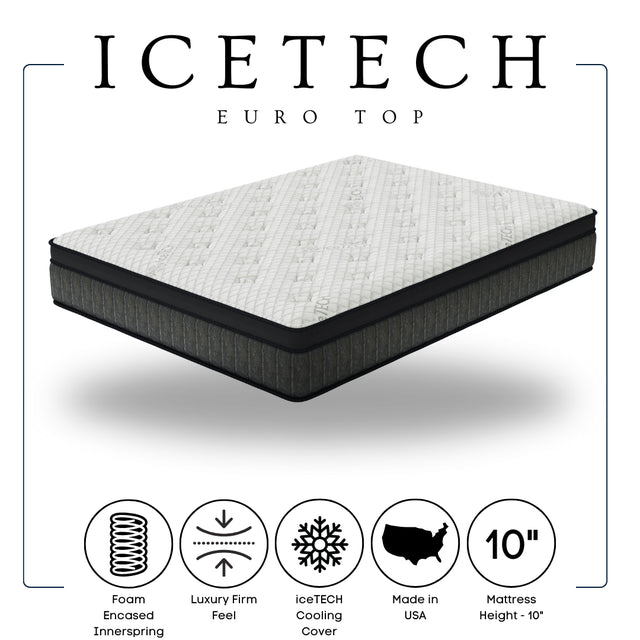 ICETECH - 10" EURO TOP MATTRESS AVAILABLE IN TWIN, FULL, QUEEN AND KING SIZES