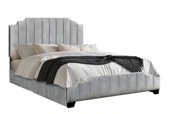 HH970 GRAY PLATFORM BED AVAILABLE IN FULL QUEEN AND KING SIZES