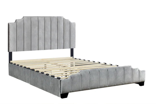 HH970 GRAY PLATFORM BED AVAILABLE IN FULL QUEEN AND KING SIZES