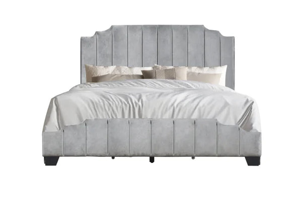 HH970 GRAY PLATFORM BED AVAILABLE IN FULL QUEEN AND KING SIZES