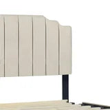 HH975 BEIGE PLATFORM BED AVAILABLE IN FULL QUEEN AND KING SIZES