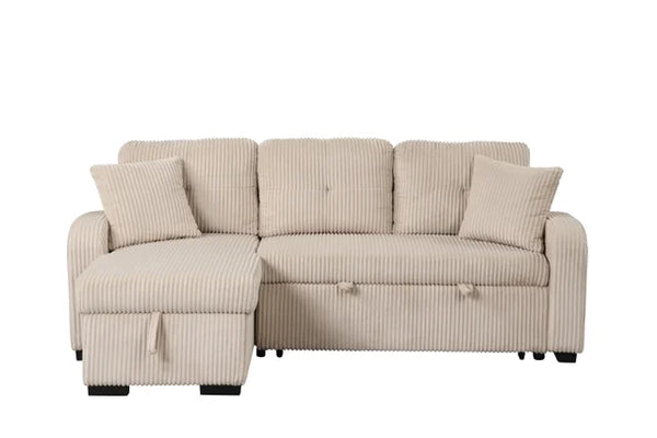 SILVIA BEIGE SECTIONAL WITH PULL-OUT BED