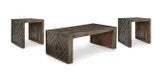 T567 COFFEE TABLE AND 2 END TABLES SET