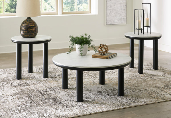 T159-13 COFFEE TABLE AND 2 END TABLES SET