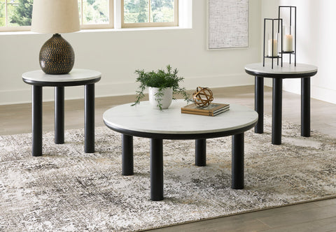 T159-13 COFFEE TABLE AND 2 END TABLES SET