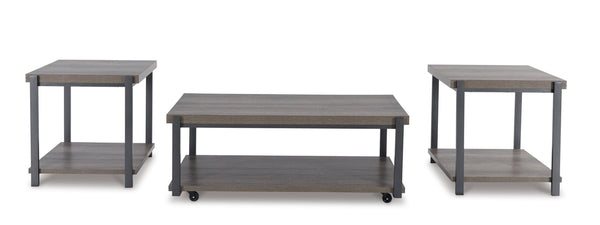 T393-13 COFFEE TABLE AND 2 END TABLES SET