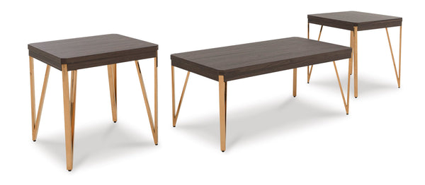 T404-13 COFFEE TABLE AND 2 END TABLES SET