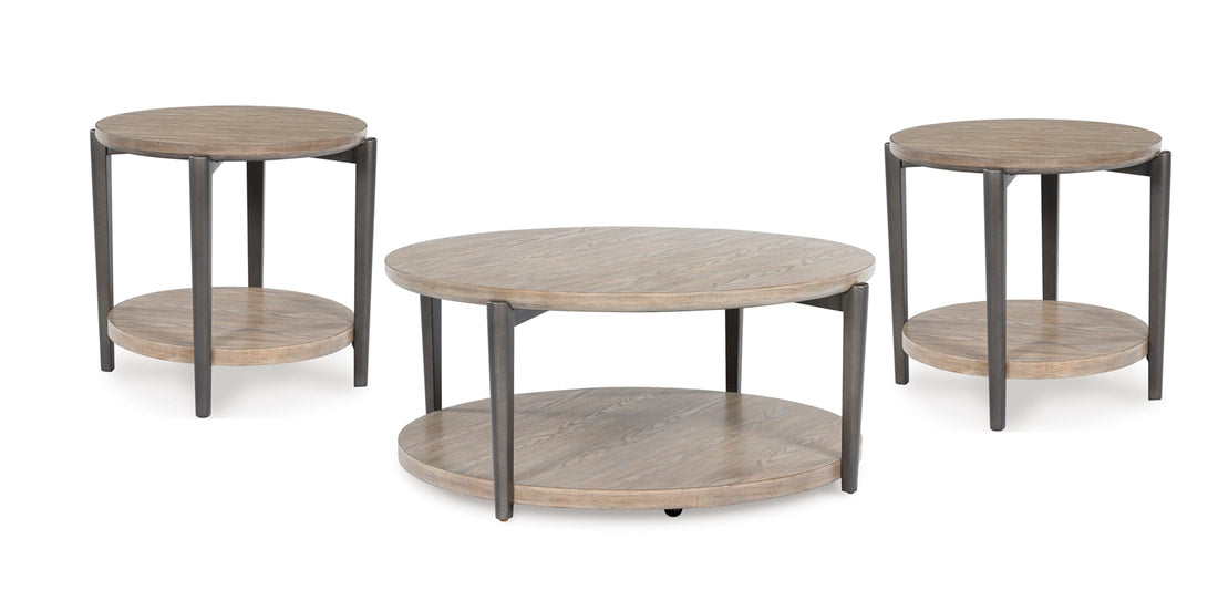 T574 COFFEE TABLE AND 2 END TABLES SET