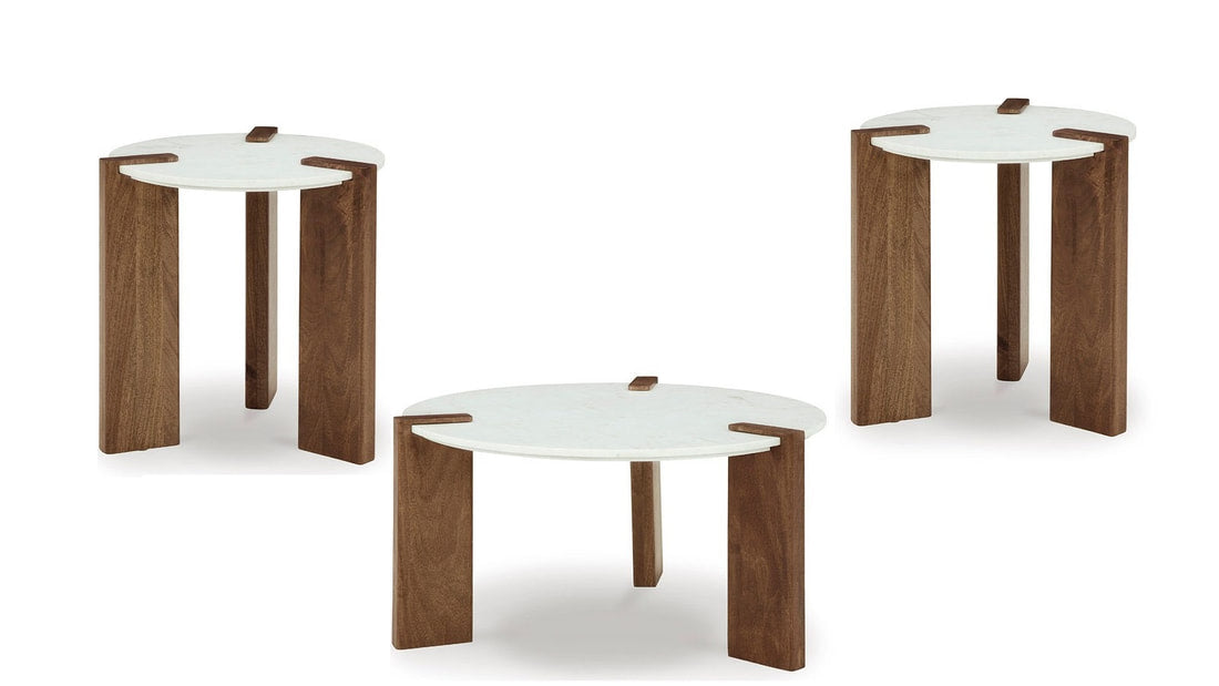 T652 COFFEE TABLE AND 2 END TABLES SET