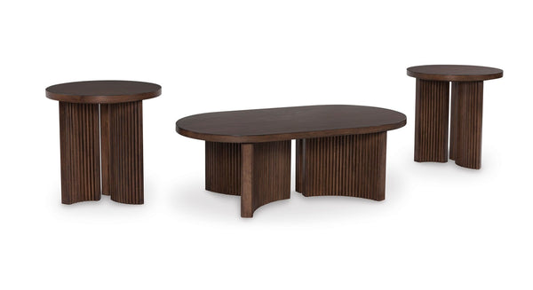 T689 COFFEE TABLE AND 2 END TABLES SET