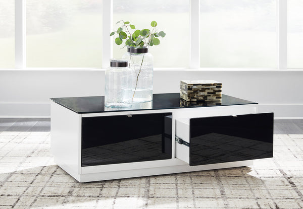 T756 COFFEE TABLE AND 2 END TABLES SET