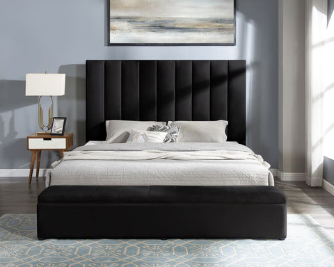 VALENCIA PLATFORM BED BLACK AVAILABLE IN QUEEN AND KING SIZES